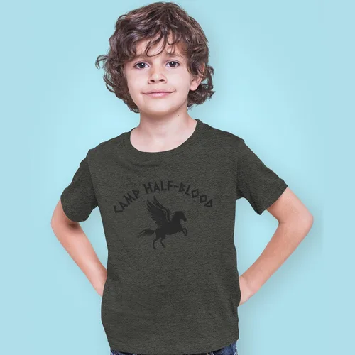 Vista 3 de shop4ever Camiseta Camp Half Blood para jóvenes de Semigod para niños