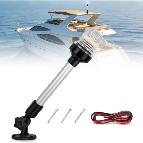Vista 13 de Nilight - Luz de navegación para barco, 2 unidades, 8 LED, luces de lazo rojo y verde Luz de navegación 8LED- 2 piezas