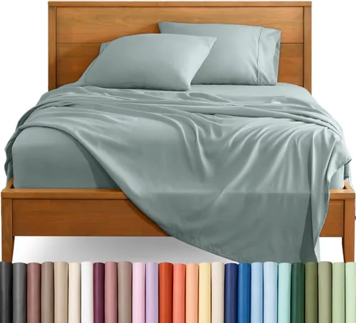 Vista 60 de Bare Home Juego de Sábanas Twin - Sábanas de Cama de Microfibra Ultra-Suave 1800 - Doble Cepillado - Bolsillos Profundos - Ajuste Fácil - Extra