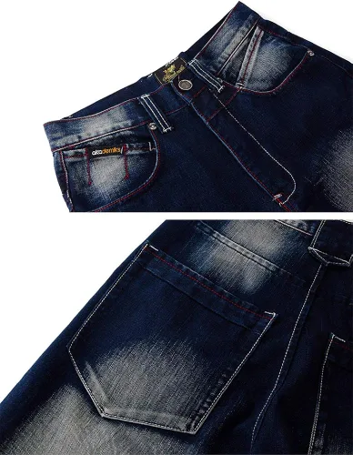 Vista 7 de Arlita pantalones vaqueros holgados para hombre con pierna recta