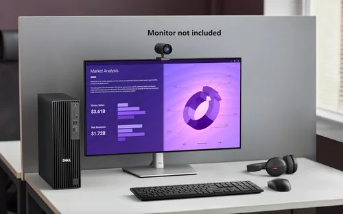 Vista 3 de Dell Pro Slim (Next Gen OptiPlex 7000 SFF), Intel 14-Core i5‑14500 (> i7-13700T), 32 GB DDR5 RAM, 1 TB SSD, QCS1250 Business Desktop, DisplayPort