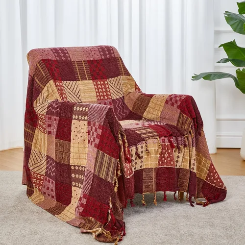 Vista 9 de amorus Boho Sofa Cover, Throw Blankets for Couch (M, 60x75 Inches)