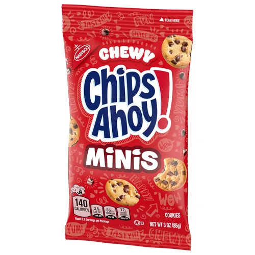 Vista 13 de CHIPS AHOY! Chewy Minis - Galletas con chispas de chocolate, paquetes de 12-3 onzas
