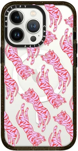 Vista 80 de CASETiFY Funda Impact para iPhone 13 [Protección contra caídas de grado militar 4X de 8.2 pies/Compatible con Magsafe] - #1 Mom - Transparente