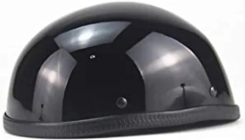 Vista 4 de German Style Open Face Road Riding Beanie Helmet DOT Approved Low Profile Chopper Motorcycle Half Helmet - Small and Light Summer Cool Skull Cap for