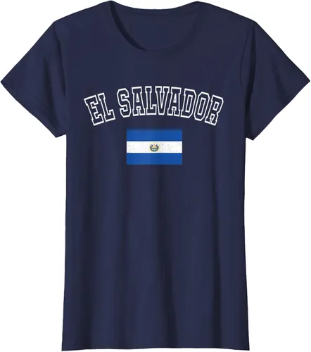Vista 40 de Camiseta vintage con diseño de la bandera de El Salvador