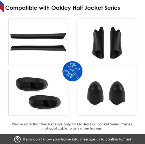 Vista 6 de BLAZERBUCK Kits de calcetines de repuesto para gafas de sol Oakley Half Jacket XLJ