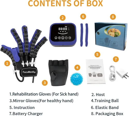 Vista 8 de Guantes robot de rehabilitación de manos FocuBoody Equipo de entrenamiento de dedos de movilidad para hemiplejia, accidente cerebrovascular