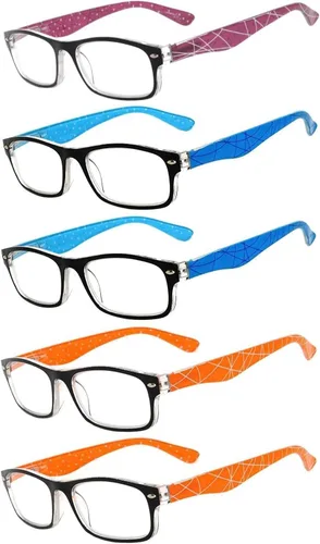 Vista 10 de OWL 5 pares de lentes de lectura de moda para mujer, bisagra de primavera