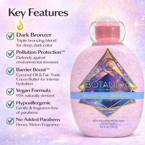 Vista 6 de Protección contra la contaminación Dark DHA Triple Bronzer Hipoalergénico 8.5oz