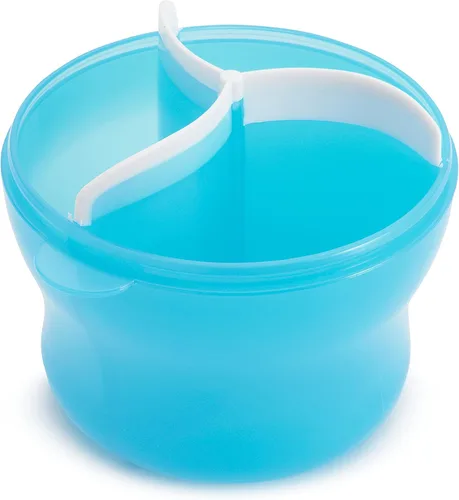 Vista 2 de Munchkin® Dispensador de fórmula, sin BPA, 3 secciones de 9 onzas, azul, paquete de 2