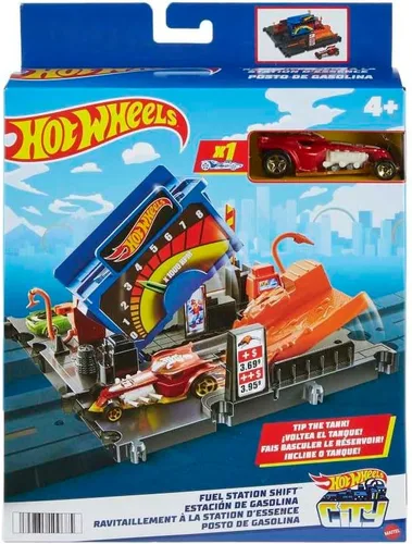 Vista 6 de Hot Wheels Estación de cambio de gasolinera Essence Tankstelle