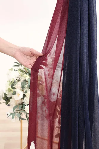 Vista 6 de 2 paneles de cortinas de arco de boda de 20 pies sin arrugas, tela drapeada, ligeramente brillante para decoración de ceremonia de boda, recepción