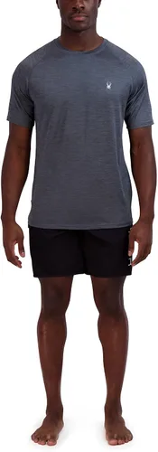Vista 5 de Spyder Mens Short Sleeve Rashguard Quick-Dry Swim Shirt with Sun Protection, Performance Top