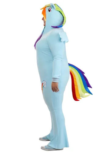 Vista 3 de Disfraz de talla grande para mujer Rainbow Dash de My Little Pony Multicolor