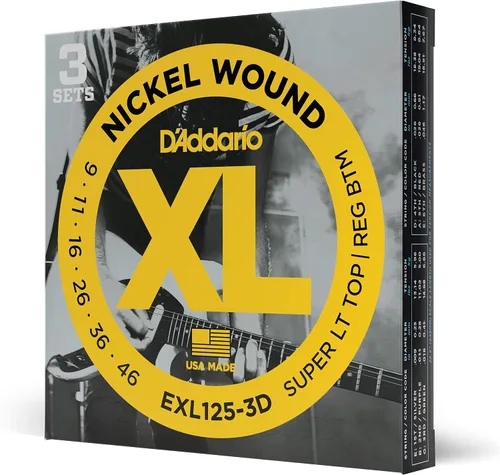 Vista 45 de D'Addario XL EXL157 - Cuerdas de níquel para guitarra eléctrica de 6 cuerdas, entonación perfecta, sensación consistente, durabilidad fiable