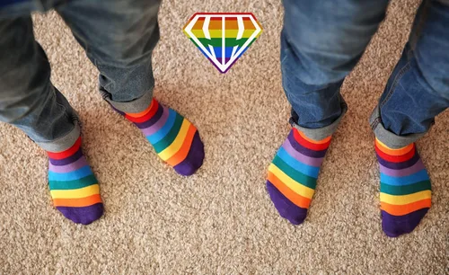 Vista 2 de Holiday Hero Rainbow Pride Socks! Put Some Color in Your Step - Several Varieties and Packages