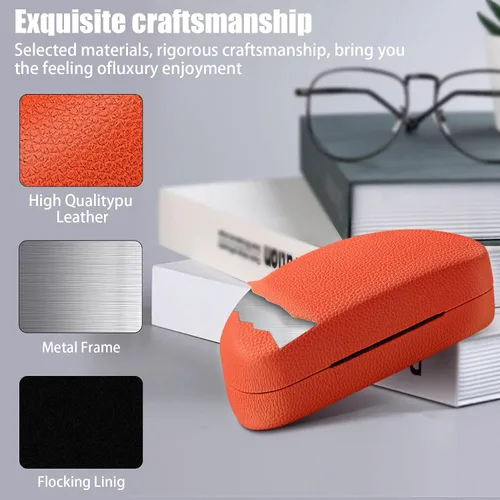 Vista 3 de Funda de cuero extra grande para gafas de sol y gafas de gran