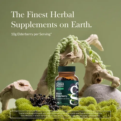 Vista 2 de Gaia Herbs Fitocápsulas líquidas de baya de sauco negro, 60 unidades., 751063400602, 60, 1, 1