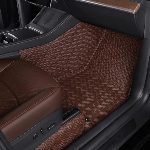 Vista 8 de Revestimiento de suelo apto para Tesla Modelo 3 2017-2023, totalmente integrado, personalizado, sin borde, manta para el maletero, 2 capas Negro