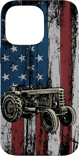 Vista 21 de Patriotic Tractor American Flag Tractor Farm Gift Farmer Case for iPhone 17