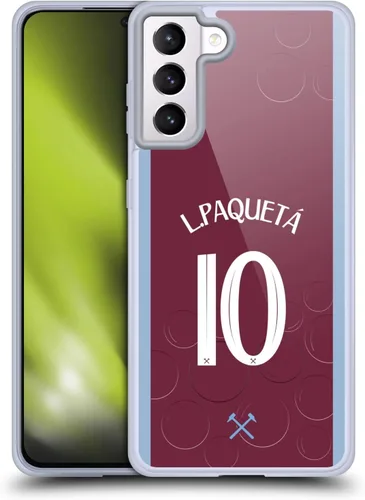 Vista 19 de Head Case Designs Officially Licensed West Ham United FC James Ward-Prowse 2023/24 Players Home Kit Gel Case [Military Grade Protection] Compatible
