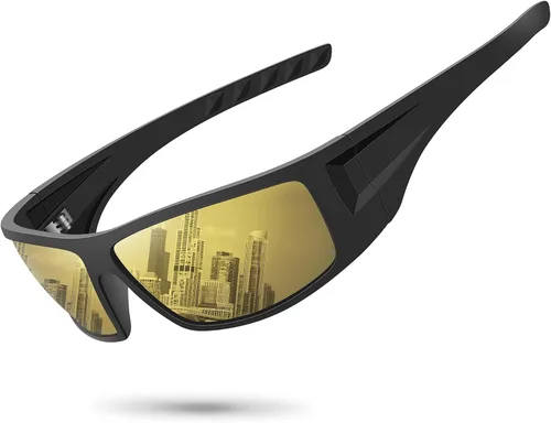 Vista 10 de Gafas de sol deportivas polarizadas para hombres y mujeres con marco irrompible para ciclismo, pesca, lentes envolventes, protección UV400