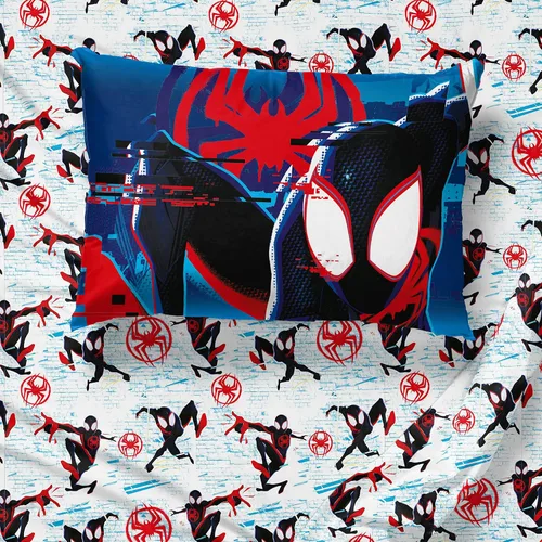 Vista 5 de Marvel Spiderman - Juego de edredón tamaño matrimonial de 7 piezas para niños, multicolor Bed in a Bag, Comforter Sheets Shams Pillowcases, Multi