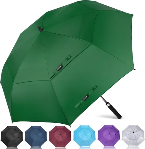 Vista 40 de ZOMAKE - Paraguas de golf a prueba de viento, extragrande, de gran tamaño, de doble dosel resistente para lluvia, juegos deportivos y carrito