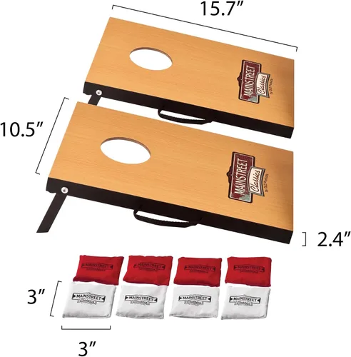 Vista 6 de Mainstreet Classics Micro Bean Bag Toss: Travel Sized, (15.7 "x 10.5" Boards) Mini juego de juegos Cornhole