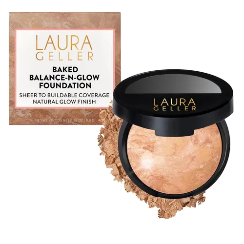 Vista 18 de LAURA GELLER NEW YORK Baked Balance-N-Glow Base Iluminadora - Porcelana - Cobertura Modulable de Transparente a Ligera - Acabado Satinado 01