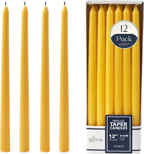 Vista 13 de Royal Imports Velas cónicas sin perfume, elegantes de calidad premium, sin goteo y sin humo, velas de cena sumergidas a mano para bodas, vacaciones