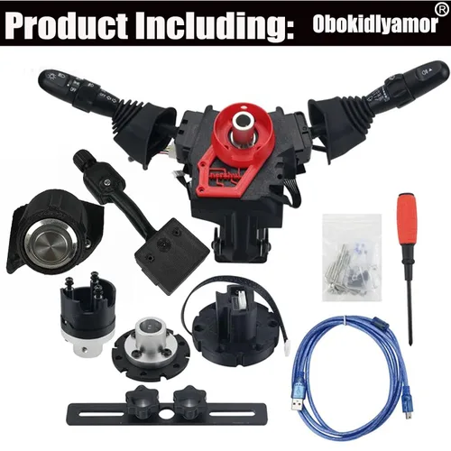 Vista 7 de Obokidly Upgrade Type DIY Racing Simulator Steering Wheel Turn Signal Wiper Lever Switch For Logitech G27 G29 G920 G923 Logitech Thrustmaster T300