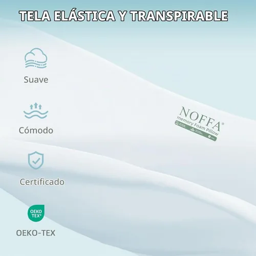 Vista 8 de Almohada cervical para aliviar el dolor de cuello, almohadas de apoyo para el cuello para dormir, almohada de espuma viscoelástica de contorno