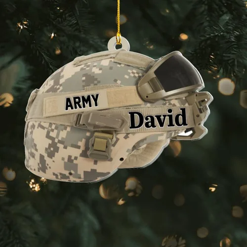 Vista 9 de Adornos de Navidad del ejército estadounidense, adorno de veterano para hombres y mujeres, adornos patrióticos para decoración de árbol de Navidad