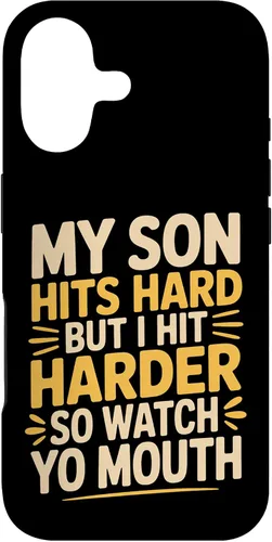 Vista 32 de My Son Hits Hard But I Hit Harder So Watch Yo Mouth - Case for iPhone XR