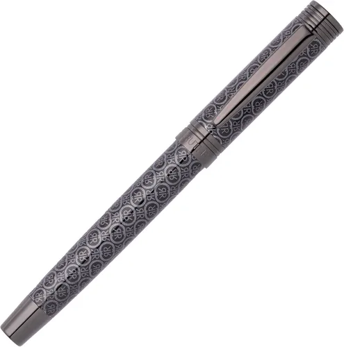 Vista 5 de Cerruti 1881 Pluma Estilográfica Logomania Gris Caja Regalo
