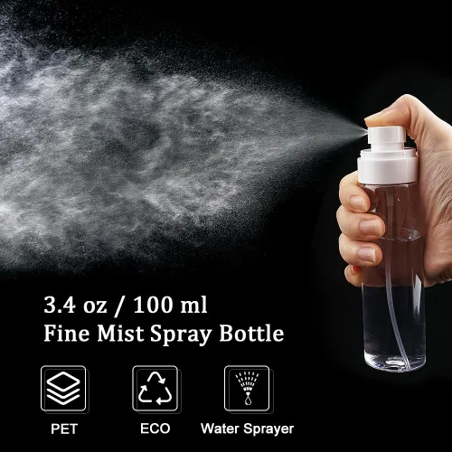 Vista 2 de Cosywell Botellas pulverizadoras de niebla fina aprobadas por la TSA de 3.4 onzas líquidas, paquete de 3 botellas a prueba de fugas, botellas