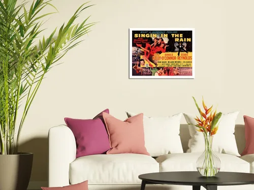 Vista 3 de Singin' in the Rain - Starring Gene Kelly Donald O’Connor and Debbie Reynolds - Vintage Film Movie Poster c.1952 - Master Art Print (Unframed) 6in x