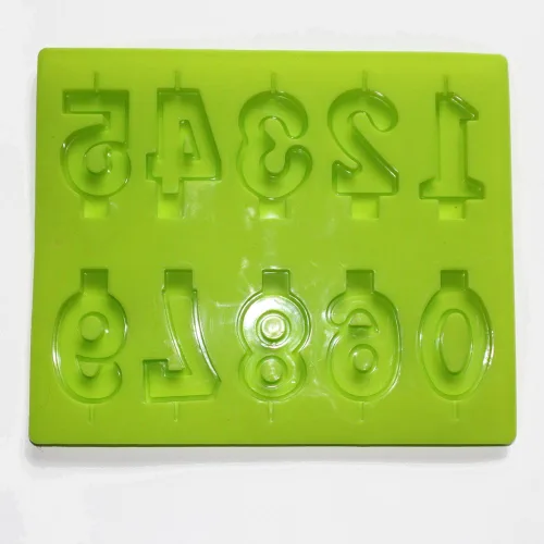 Vista 6 de X-Haibei Molde de silicona de caramelo de velas de números para decoración de helado de pastel de cumpleaños