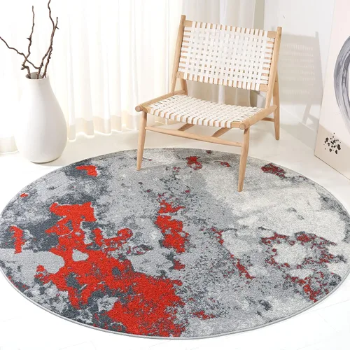 Vista 49 de SAFAVIEH Adirondack Collection - Alfombra decorativa, 2 pies 6 pulgadas x 4 pies, verde y gris, diseño abstracto moderno, no desprende pelusa