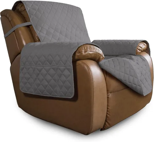 Vista 11 de Easy-Going - Funda reversible para sofá, resistente al agua, con varillas de espuma y correas elásticas, protector de muebles para mascotas y perros