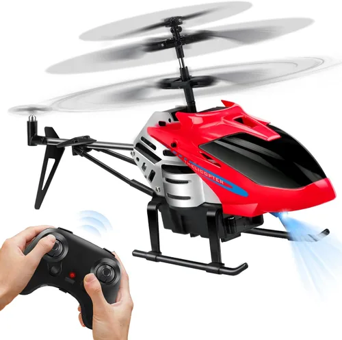Vista 8 de Dolanus RC Helicópteros de juguete, juguetes voladores, regalo para niños, niñas, niños y adultos Remote Control Helicopter Toys: One Key
