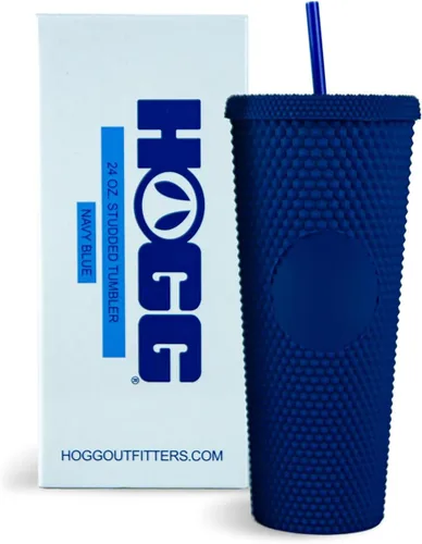 Vista 14 de Hogg Vaso Tachonado de 12 onzas con Tapa y Pajita - Negro, Vaso Reutilizable para Café Helado, Vaso Brillante para Mujeres, Taza de Diamantes