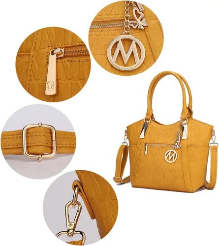 Vista 7 de MKF Collection - Bolso tote para mujer de cuero vegano con asa para el hombro Bolso con asa superior, bolso de mano para damas de Mia K