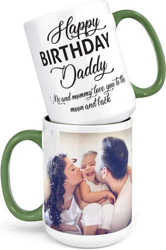 Vista 7 de Taza de café con foto personalizada, negra, 11 oz o 15 oz taza personalizada con imagen, texto, nombre - taza personalizada, regalos con fotos, Taza
