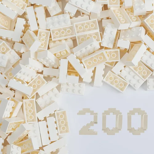 Vista 11 de HUIZDQ 200 piezas de ladrillos de construcción pequeños clásicos, bloques de construcción de 2 x 4, juguetes de construcción creativos STEM, azul