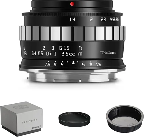Vista 10 de TTArtisan Lente de cámara APS-C gran angular de 0.906 in F1.4 Enfoque manual para Olympus/Panasonic M43 MFT Mount EPM1 EPM2 EPL1 EPL1 EPL9 E-P6