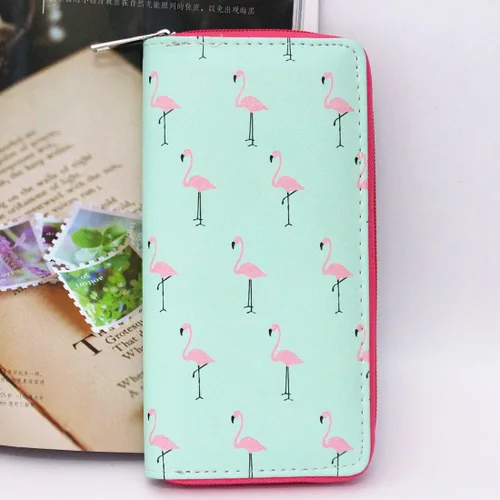 Vista 4 de Monedero y cartera largo con diseño de unicornio arcoíris