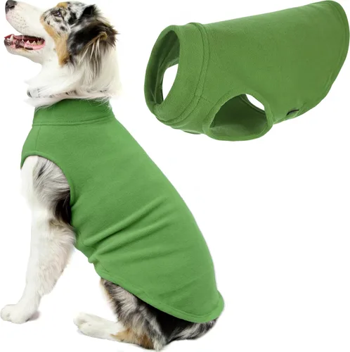 Vista 10 de Gooby - Chaleco de Vellón Elástico, Chaleco de Vellón Tipo Pullover Chaqueta Suéter para Perros, Azul Argyle, Extra Pequeño
